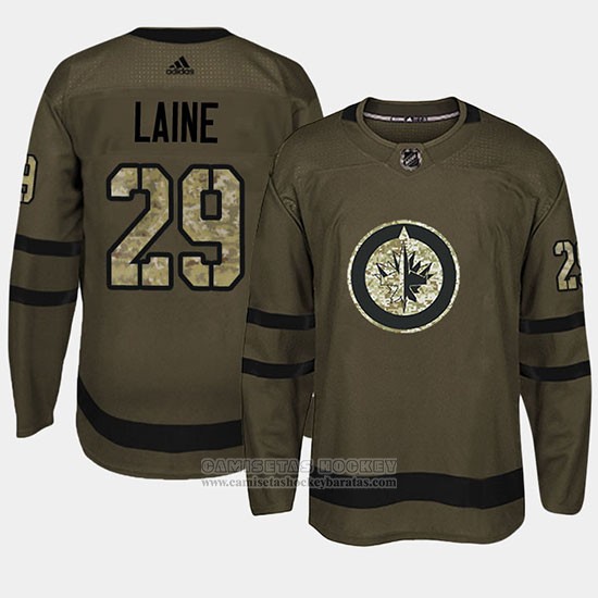 Camiseta Hockey Winnipeg Jets Patrik Laine Camuflaje Salute To Service